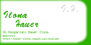 ilona hauer business card